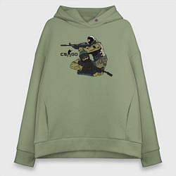 Толстовка оверсайз женская CS:GO, цвет: авокадо