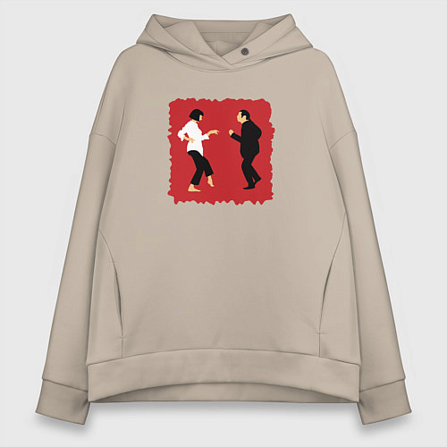 Женское худи оверсайз Dance mia vega / Миндальный – фото 1