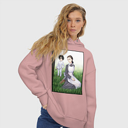 Толстовка оверсайз женская Изабелла и Рей Z, цвет: пыльно-розовый — фото 2