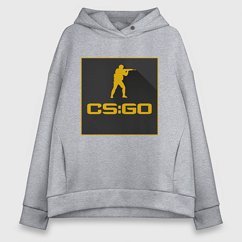 Женское худи оверсайз CS GO Z / Меланж – фото 1