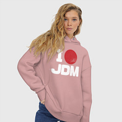Толстовка оверсайз женская JDM, цвет: пыльно-розовый — фото 2