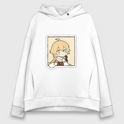 Женское худи оверсайз Путешественник / Белый – фото 1