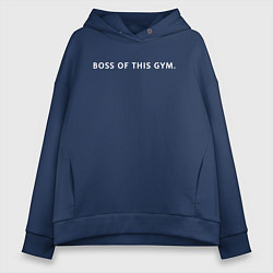 Толстовка оверсайз женская BOSS OF THIS GYM, цвет: тёмно-синий