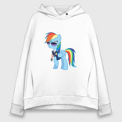 Толстовка оверсайз женская Pony - Rainbow Dash, цвет: белый