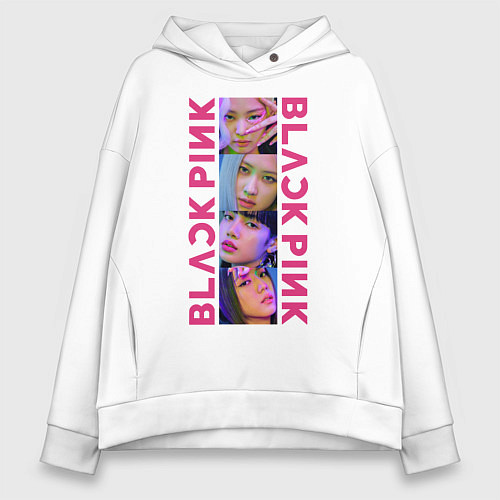 Женское худи оверсайз BLACKPINK Neon / Белый – фото 1