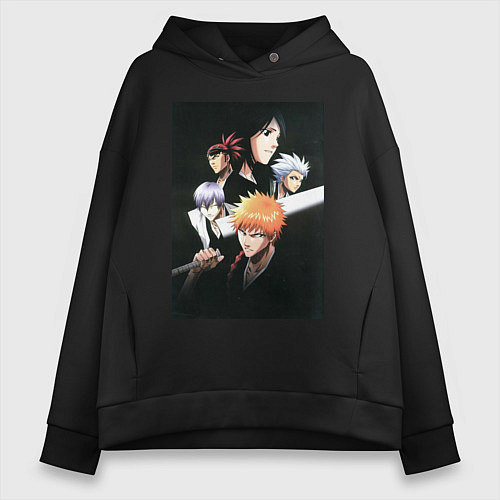 Женское худи оверсайз Bleach Блич / Черный – фото 1