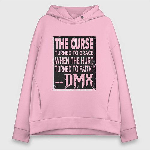 Женское худи оверсайз DMX - The Curse / Светло-розовый – фото 1