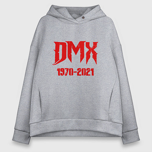 Женское худи оверсайз DMX - Rest In Peace / Меланж – фото 1