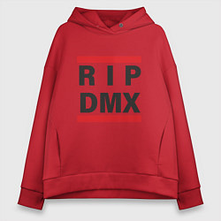 Толстовка оверсайз женская RIP DMX, цвет: красный