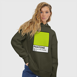 Толстовка оверсайз женская Shrek: Pantone Color, цвет: хаки — фото 2