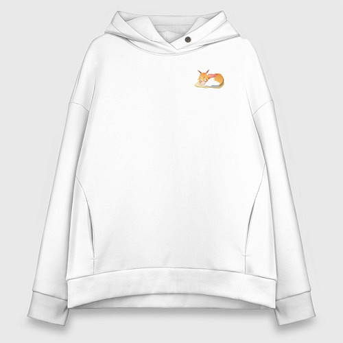 Женское худи оверсайз Спящая Сэнко / Белый – фото 1