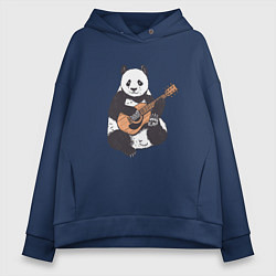 Женское худи оверсайз Панда гитарист Panda Guitar