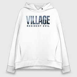 Толстовка оверсайз женская Resident Evil Village Хоррор, цвет: белый