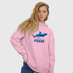 Толстовка оверсайз женская Акула The Shark, цвет: светло-розовый — фото 2