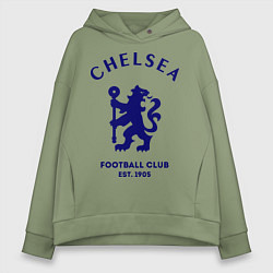 Толстовка оверсайз женская Chelsea Est. 1905, цвет: авокадо