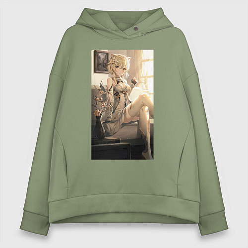 Женское худи оверсайз Lumine fan art / Авокадо – фото 1