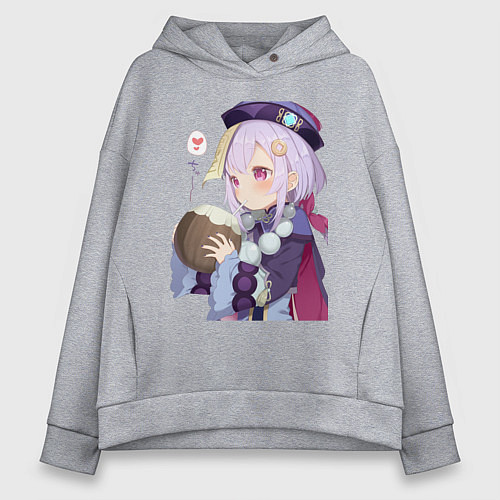 Женское худи оверсайз Ци Ци Кокосовое молоко / Меланж – фото 1