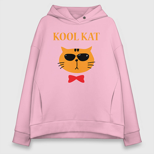 Женское худи оверсайз Kool kat / Светло-розовый – фото 1