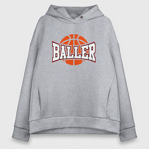 Женское худи оверсайз Baller / Меланж – фото 1