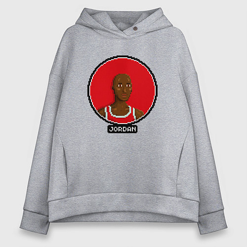 Женское худи оверсайз Retro Jordan / Меланж – фото 1