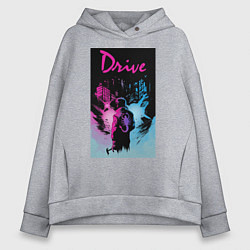 Толстовка оверсайз женская DRIVE фильм, цвет: меланж