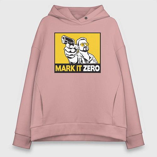 Женское худи оверсайз Mark It Zero Большой Лебовски / Пыльно-розовый – фото 1