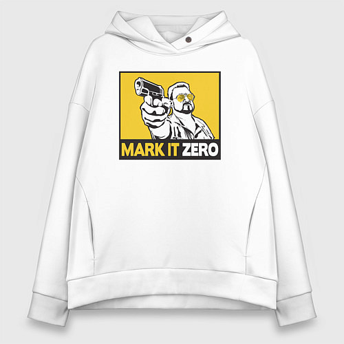 Женское худи оверсайз Mark It Zero Большой Лебовски / Белый – фото 1