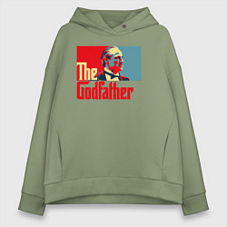 Толстовка оверсайз женская Godfather logo, цвет: авокадо