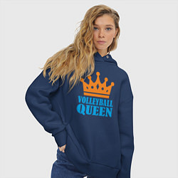 Толстовка оверсайз женская Королева Волейбола, цвет: тёмно-синий — фото 2