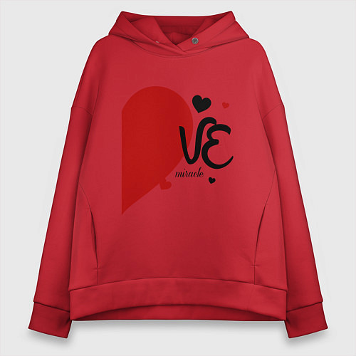 Женское худи оверсайз VE / Красный – фото 1