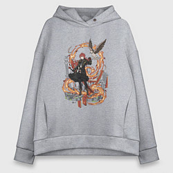 Толстовка оверсайз женская Дилюк в деле, цвет: меланж