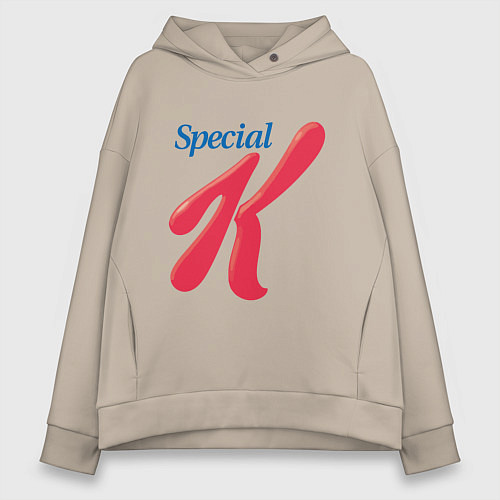 Женское худи оверсайз Special k merch Essential / Миндальный – фото 1