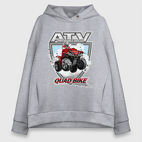 Женское худи оверсайз Квадроцикл / Меланж – фото 1