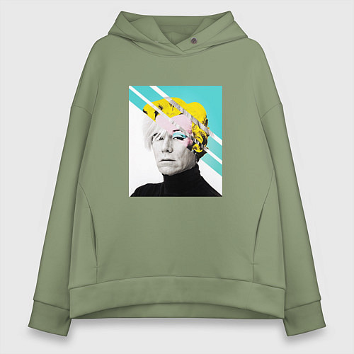 Женское худи оверсайз Энди Уорхол Andy Warhol / Авокадо – фото 1