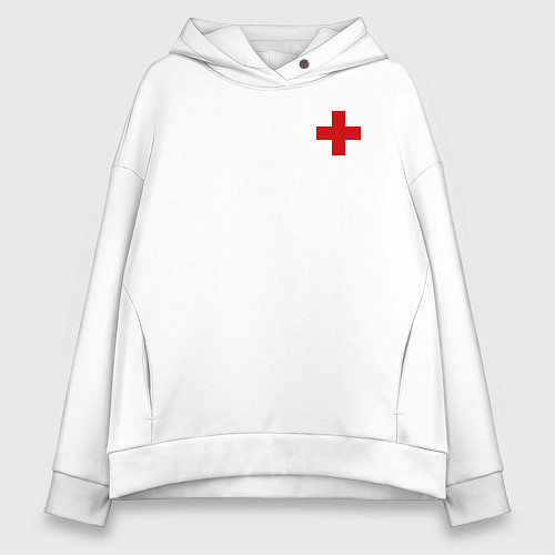 Женское худи оверсайз Hospital Classic / Белый – фото 1