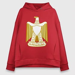 Толстовка оверсайз женская Египет Египетский герб, цвет: красный