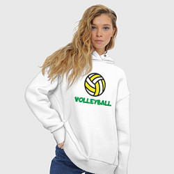 Толстовка оверсайз женская Game Volleyball, цвет: белый — фото 2