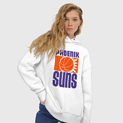 Толстовка оверсайз женская Phoenix Suns, цвет: белый — фото 2