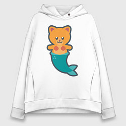 Женское худи оверсайз Cat Mermaid