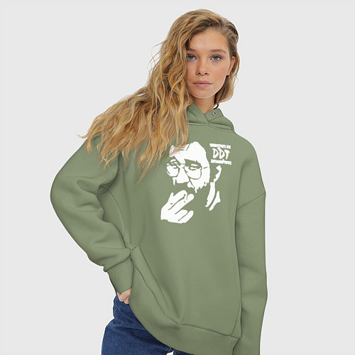 Женское худи оверсайз DDT Юрий Шевчук / Авокадо – фото 3