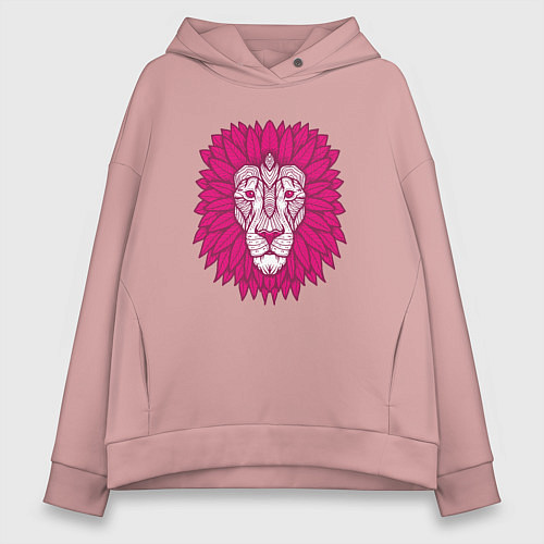 Женское худи оверсайз Pink Lion / Пыльно-розовый – фото 1