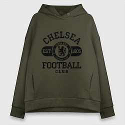 Толстовка оверсайз женская Chelsea Football Club, цвет: хаки