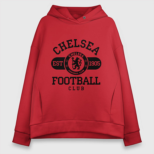 Женское худи оверсайз Chelsea Football Club / Красный – фото 1