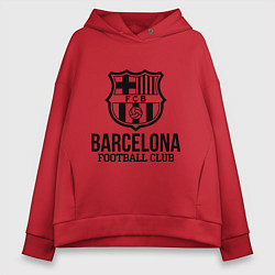 Толстовка оверсайз женская Barcelona FC, цвет: красный