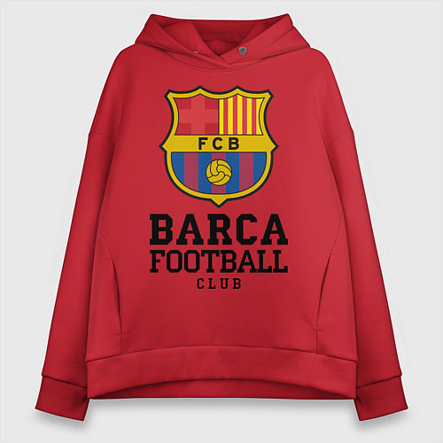 Женское худи оверсайз Barcelona Football Club / Красный – фото 1