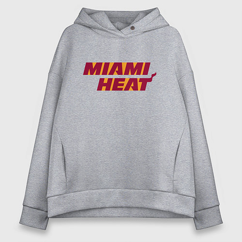 Женское худи оверсайз NBA - Miami Heat / Меланж – фото 1
