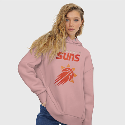 Женское худи оверсайз Phoenix Suns / Пыльно-розовый – фото 3