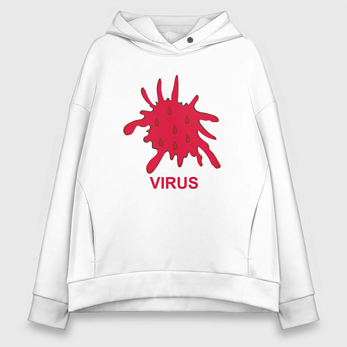 Женское худи оверсайз Virus / Белый – фото 1