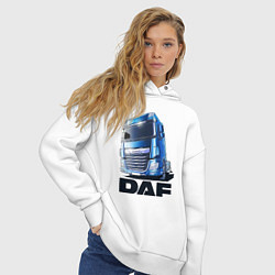 Толстовка оверсайз женская Daf Truck, цвет: белый — фото 2