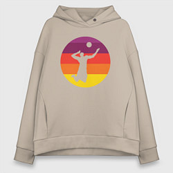 Женское худи оверсайз Мой волейбол